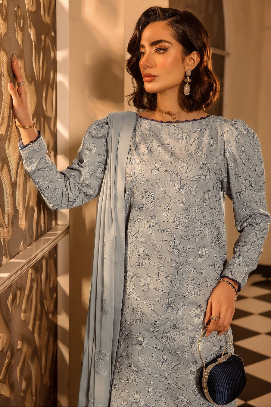 Suroor by Safwa Embroidered Karandi Unstitched 3Pc Suit SUR-04
