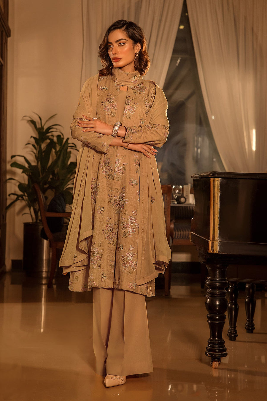 Suroor by Safwa Embroidered Karandi Unstitched 3Pc Suit SUR-08