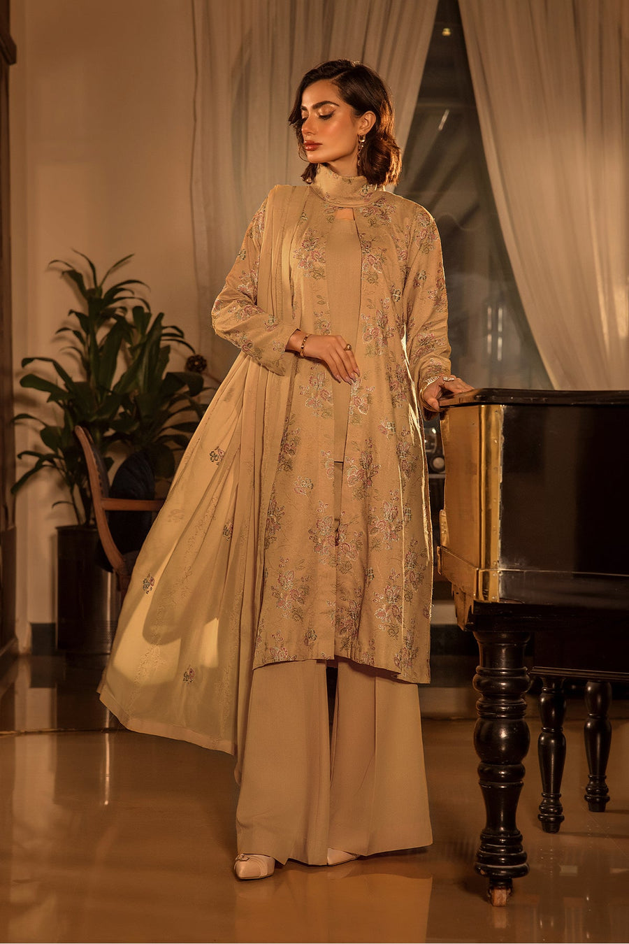 Suroor by Safwa Embroidered Karandi Unstitched 3Pc Suit SUR-08