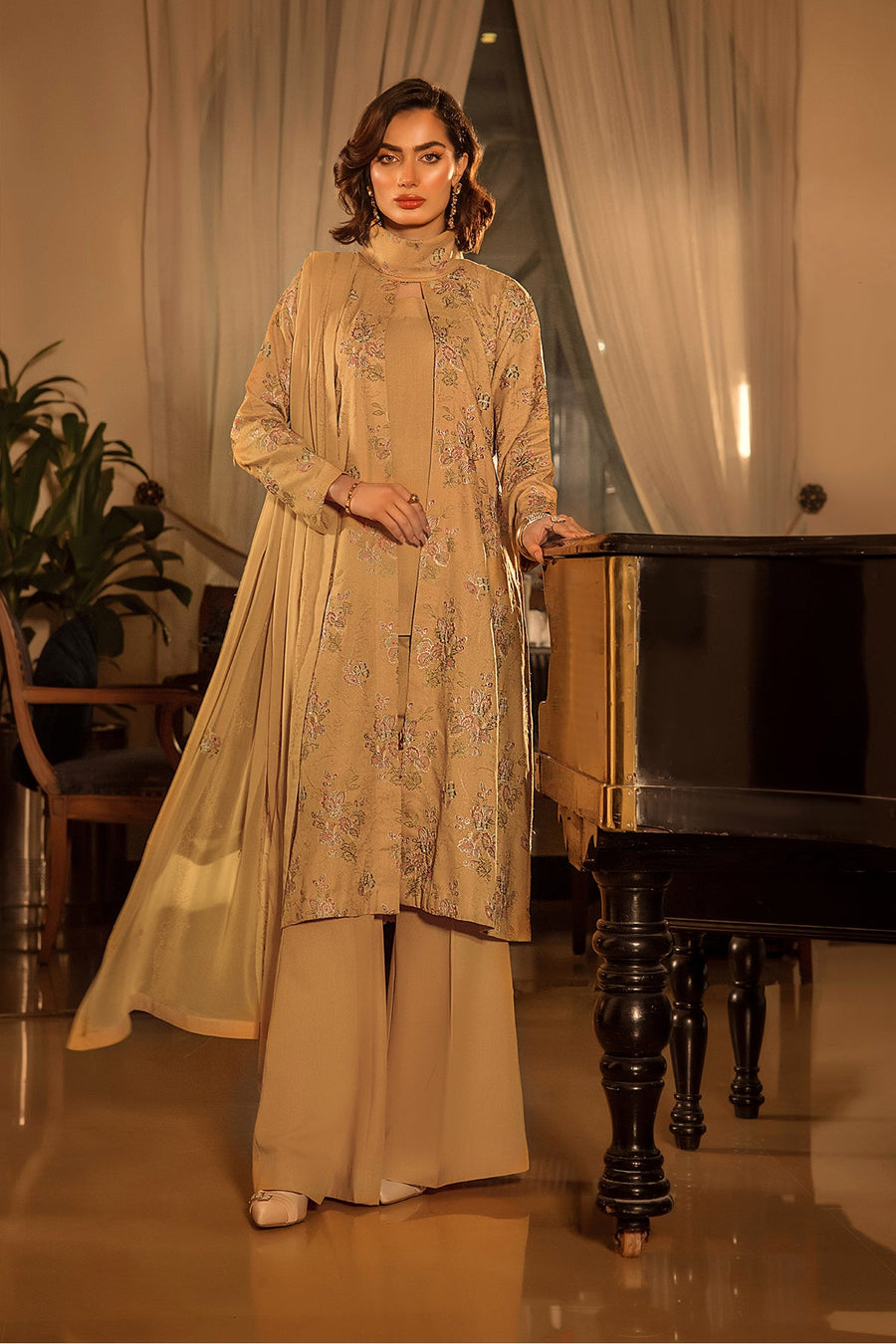 Suroor by Safwa Embroidered Karandi Unstitched 3Pc Suit SUR-08