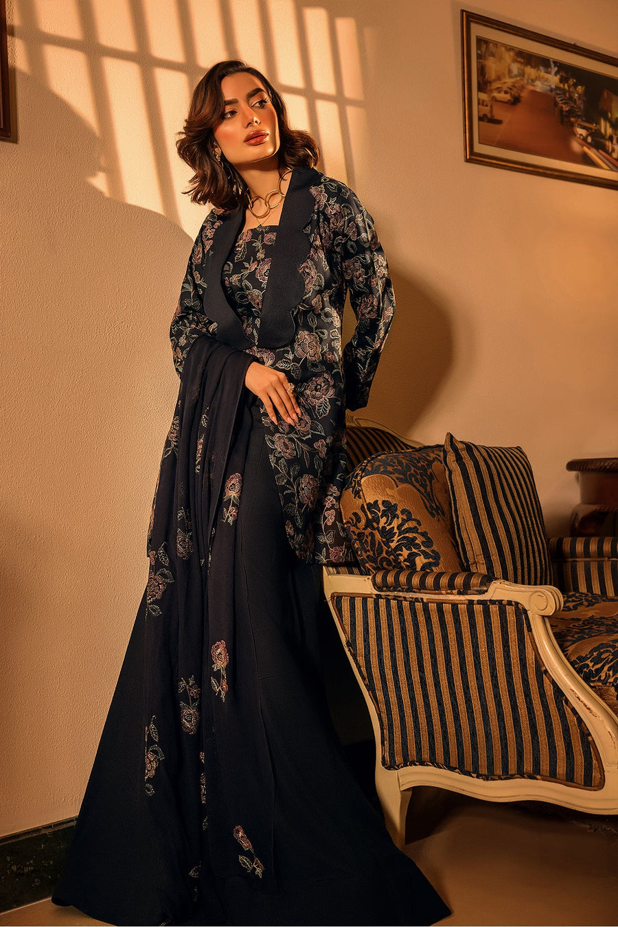 Suroor by Safwa Embroidered Karandi Unstitched 3Pc Suit SUR-09