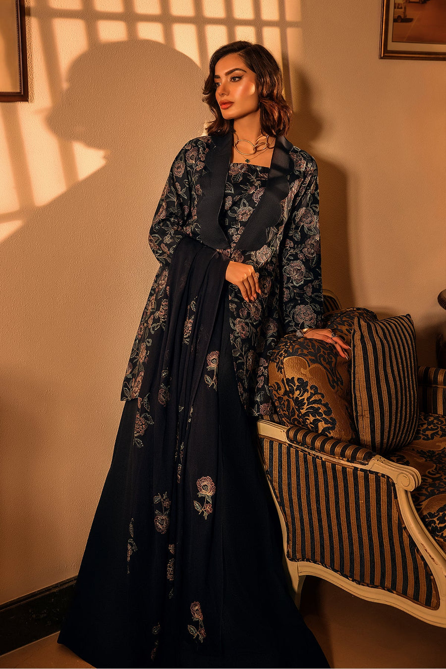 Suroor by Safwa Embroidered Karandi Unstitched 3Pc Suit SUR-09