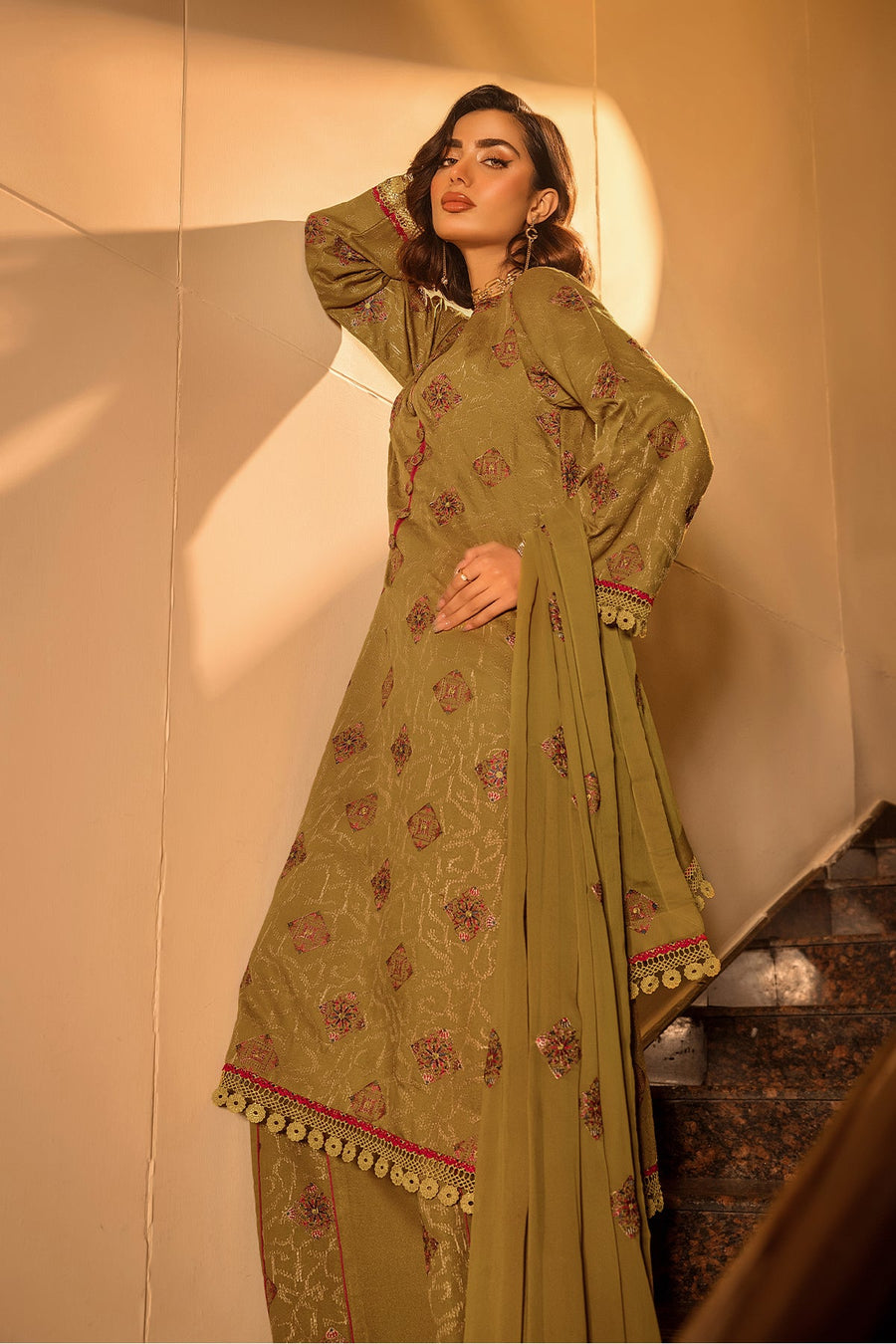 Suroor by Safwa Embroidered Karandi Unstitched 3Pc Suit SUR-10