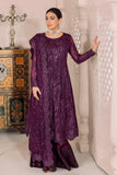 AF-DUA-3005-Sylvi Purple Embroidered Chiffon
