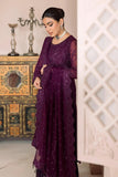 AF-DUA-3005-Sylvi Purple Embroidered Chiffon