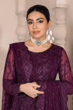 AF-DUA-3005-Sylvi Purple Embroidered Chiffon