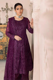 AF-DUA-3005-Sylvi Purple Embroidered Chiffon