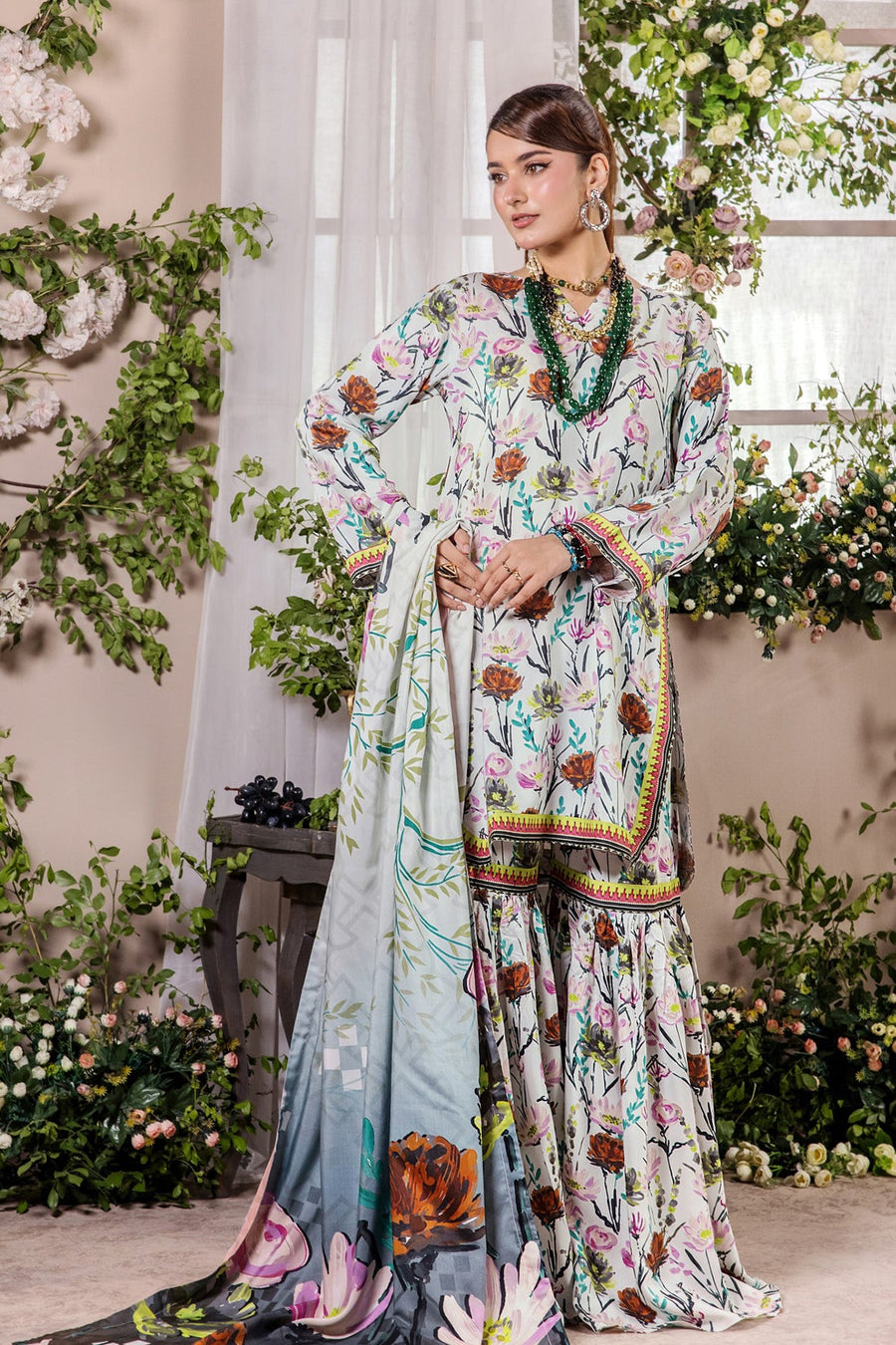 Amelia by Safwa Digital Printed Viscose Unstitched 3Pc Suit USM-06