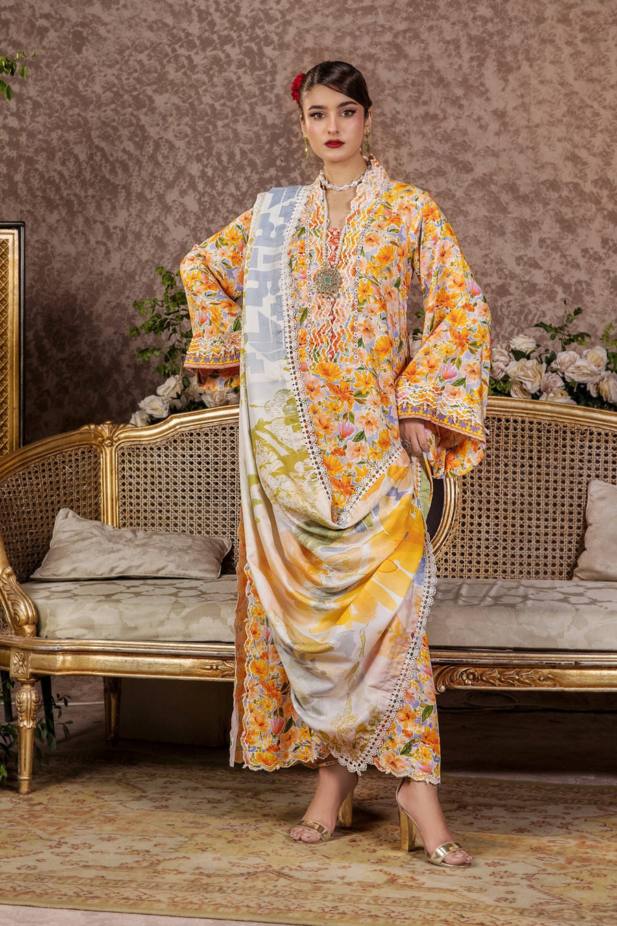 Amelia by Safwa Digital Printed Viscose Unstitched 3Pc Suit USM-07
