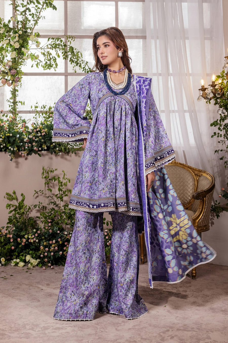 Amelia by Safwa Digital Printed Viscose Unstitched 3Pc Suit USM-09