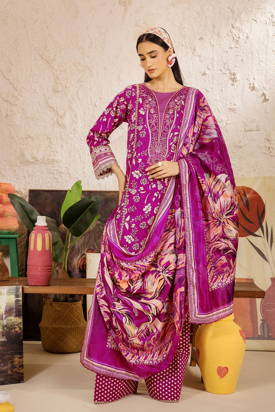 Limra by Safwa Digital Printed Viscose Unstitched 3Pc Suit USM-11