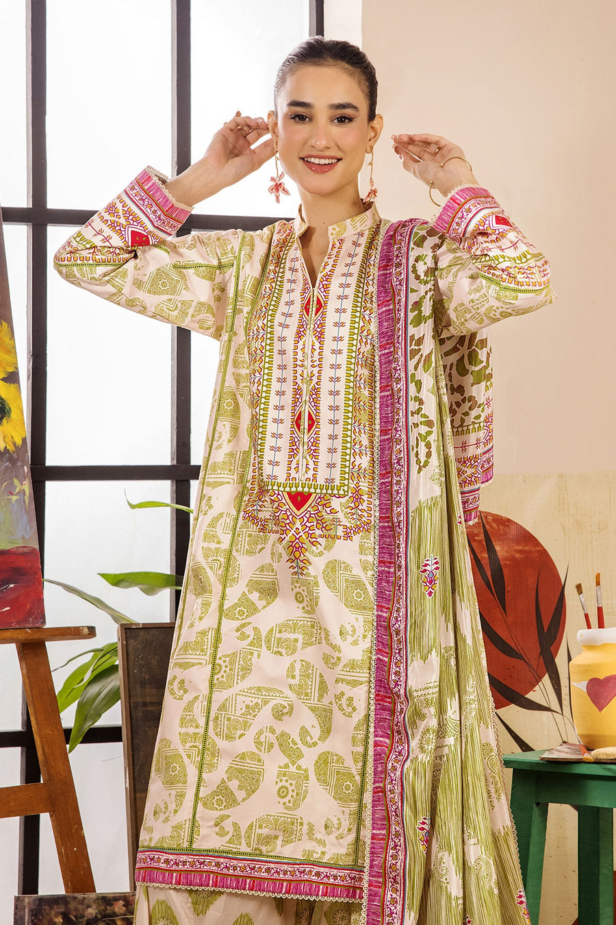 Limra by Safwa Digital Printed Viscose Unstitched 3Pc Suit USM-13
