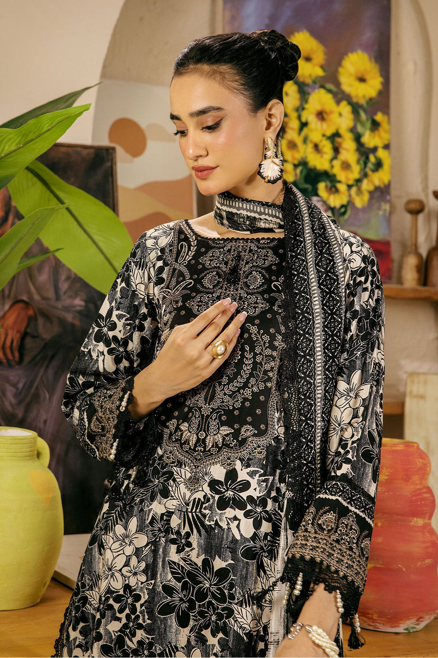 Limra by Safwa Digital Printed Viscose Unstitched 3Pc Suit USM-15