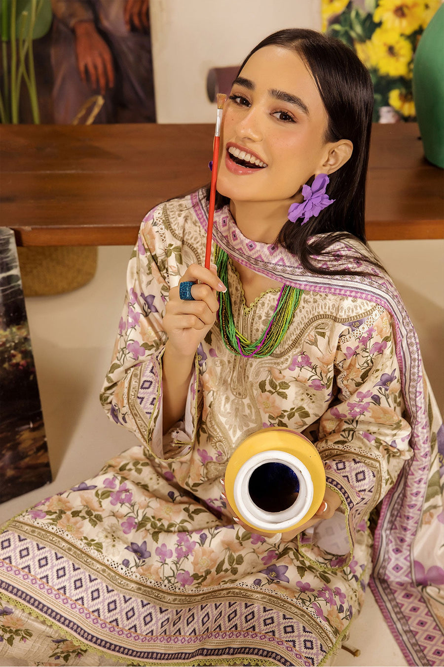 Limra by Safwa Digital Printed Viscose Unstitched 3Pc Suit USM-16