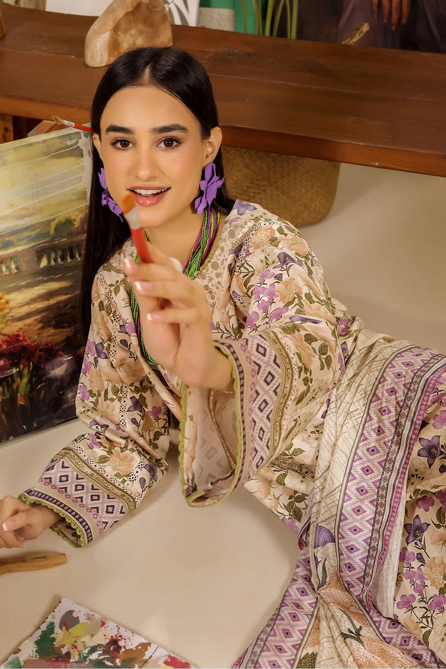 Limra by Safwa Digital Printed Viscose Unstitched 3Pc Suit USM-16