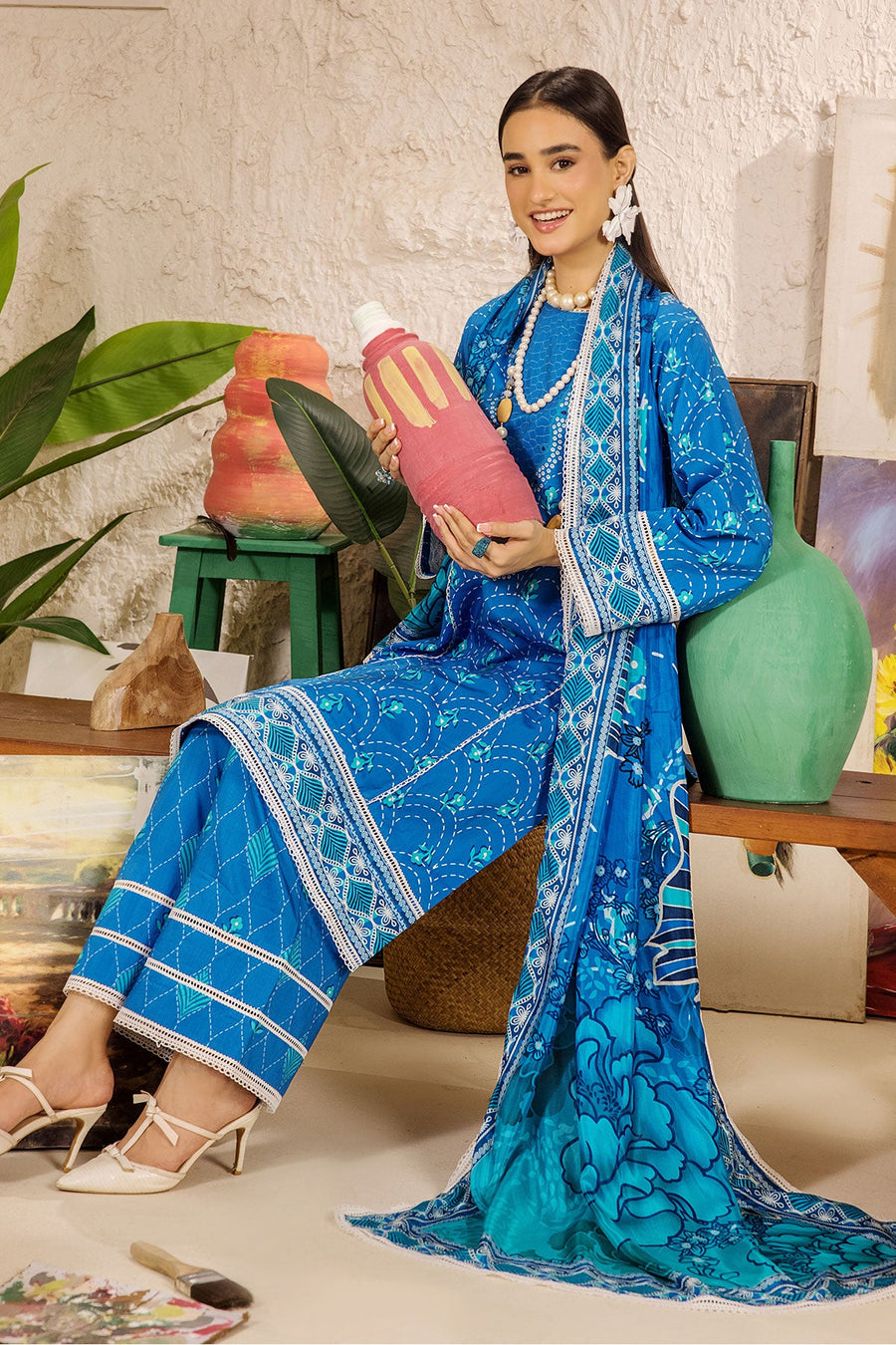 Limra by Safwa Digital Printed Viscose Unstitched 3Pc Suit USM-19