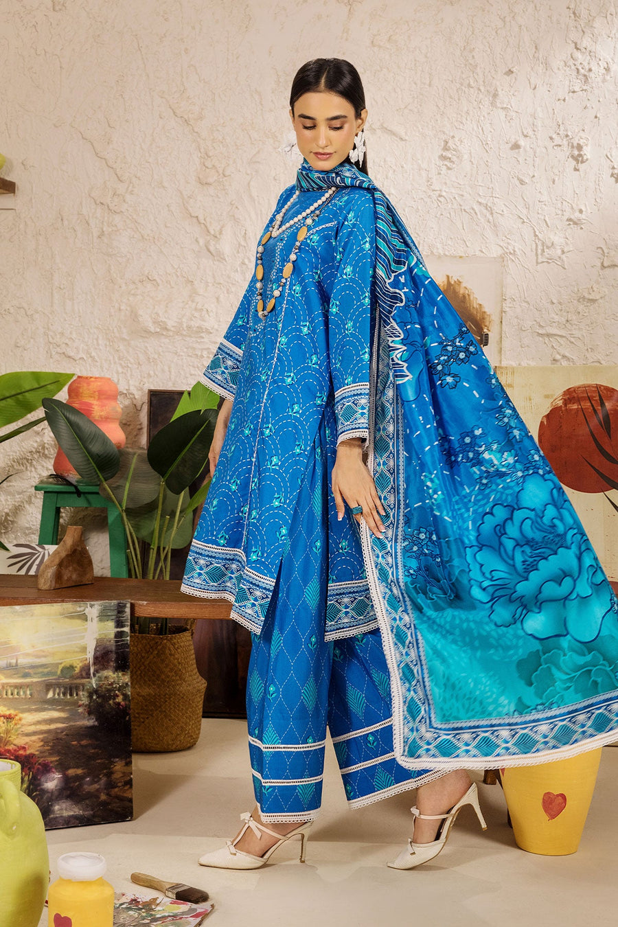 Limra by Safwa Digital Printed Viscose Unstitched 3Pc Suit USM-19