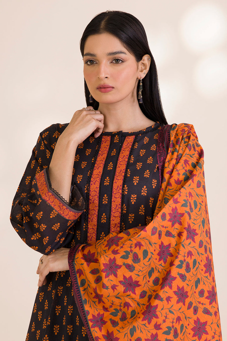 Zellbury Printed Cotton Unstitched 2Pc Suit WUC25X20005