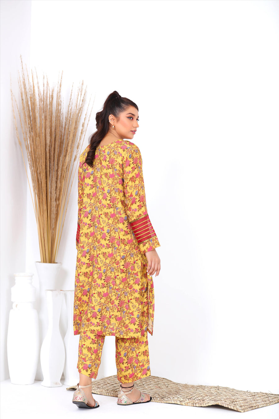 Noorangi Kaif Dull Silk 2 Piece Pret Suit WP-03
