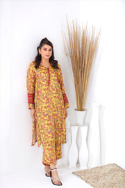 Noorangi Kaif Dull Silk 2 Piece Pret Suit WP-03