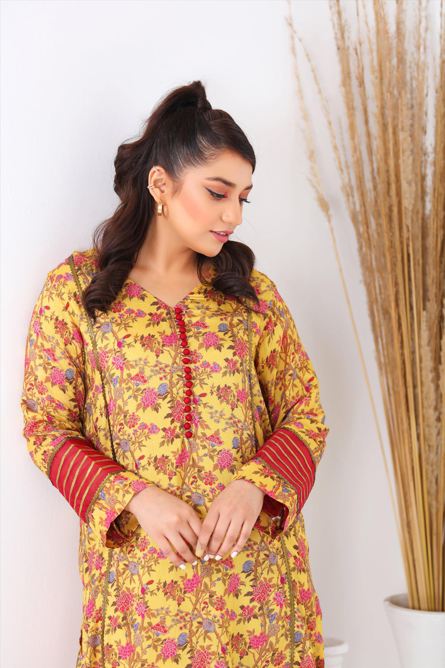 Noorangi Kaif Dull Silk 2 Piece Pret Suit WP-03