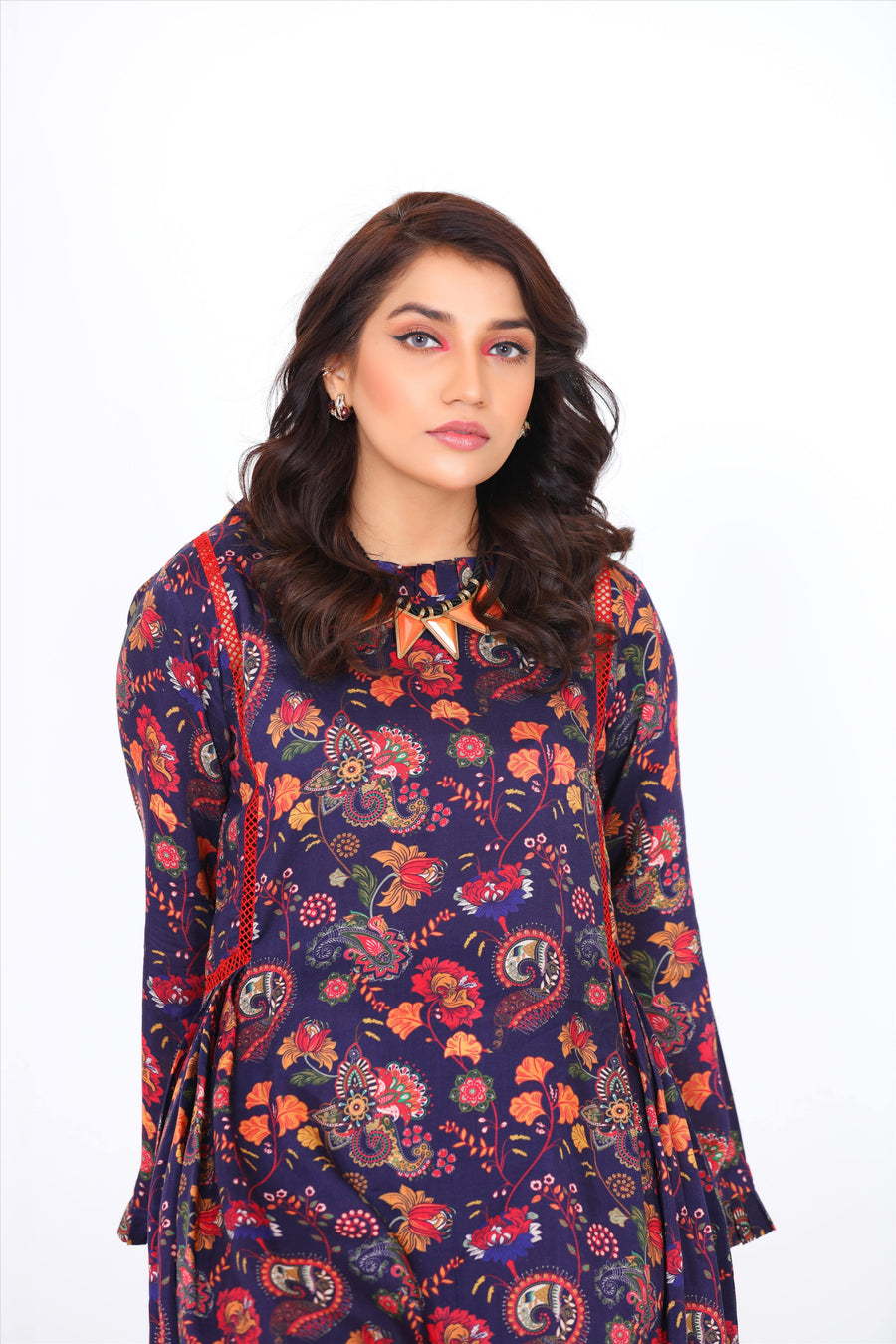 Noorangi Kaif Dull Silk 2 Piece Pret Suit WP-05