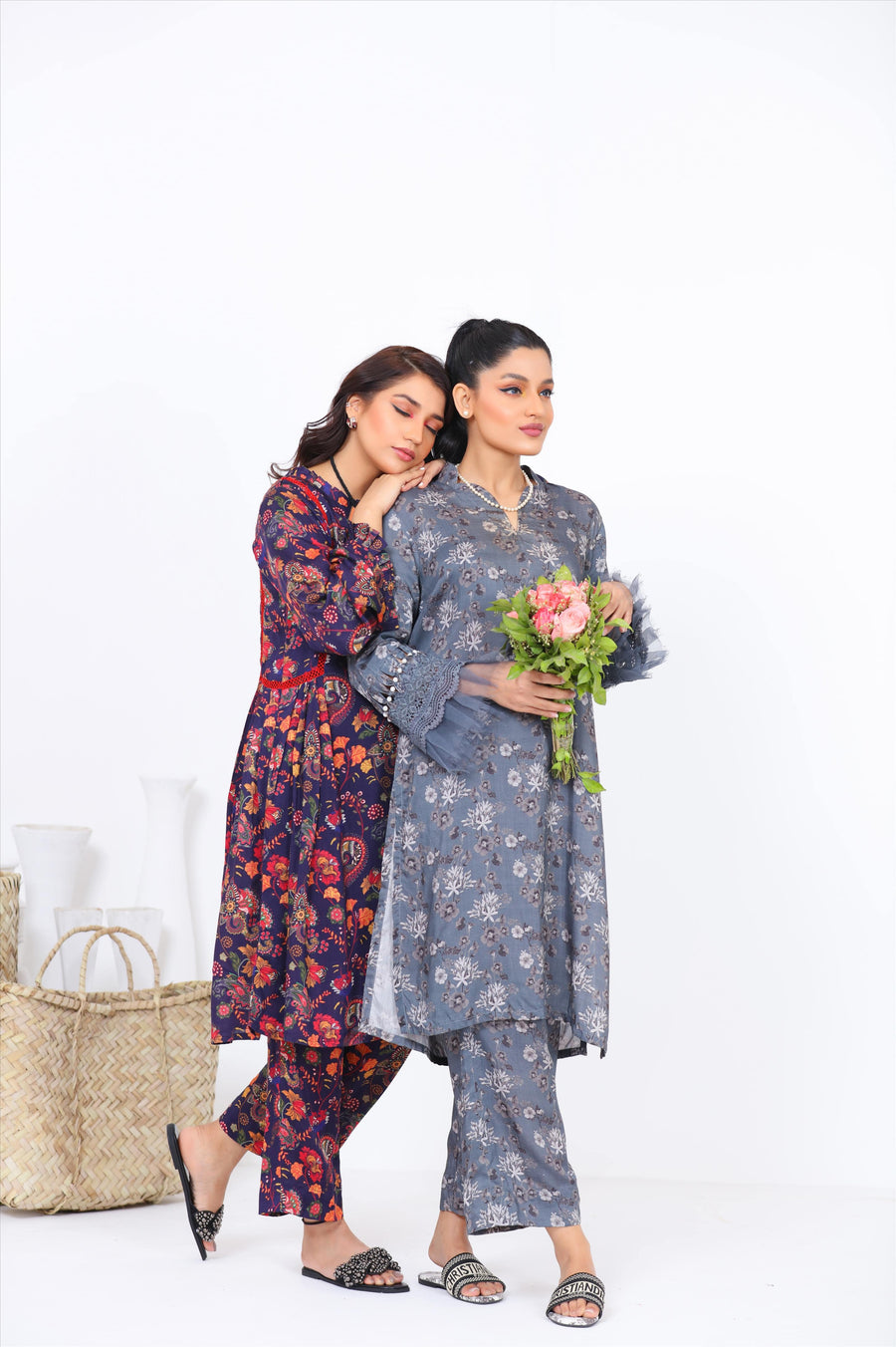 Noorangi Kaif Dull Silk 2 Piece Pret Suit WP-06