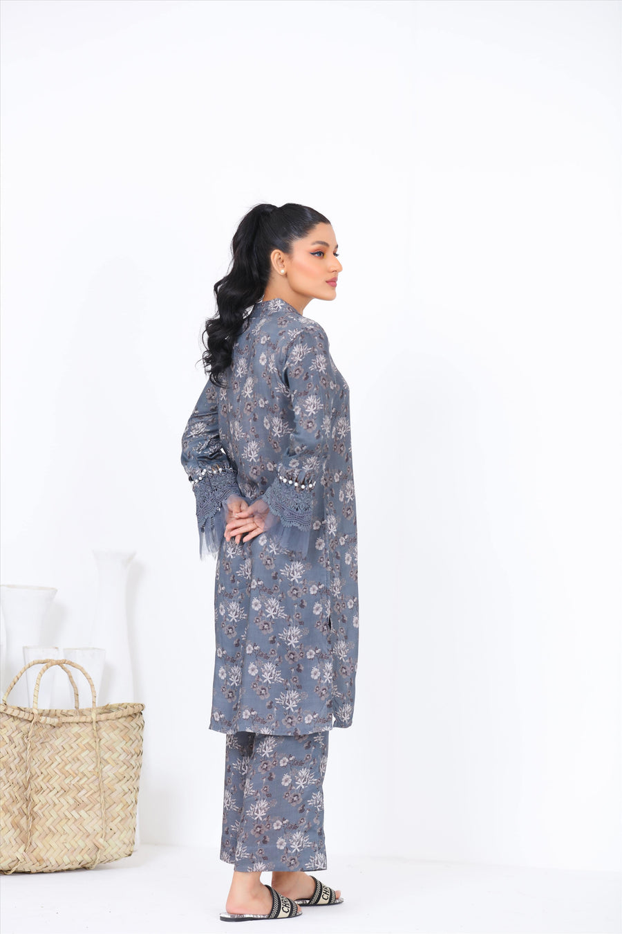 Noorangi Kaif Dull Silk 2 Piece Pret Suit WP-06