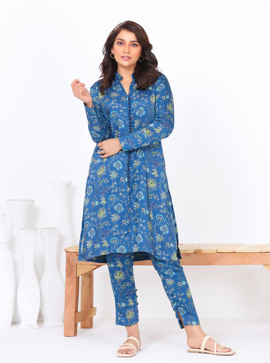 Noorangi Kaif Dull Silk 2 Piece Pret Suit WP-07