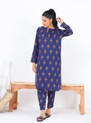 Noorangi Kaif Dull Silk 2 Piece Pret Suit WP-08