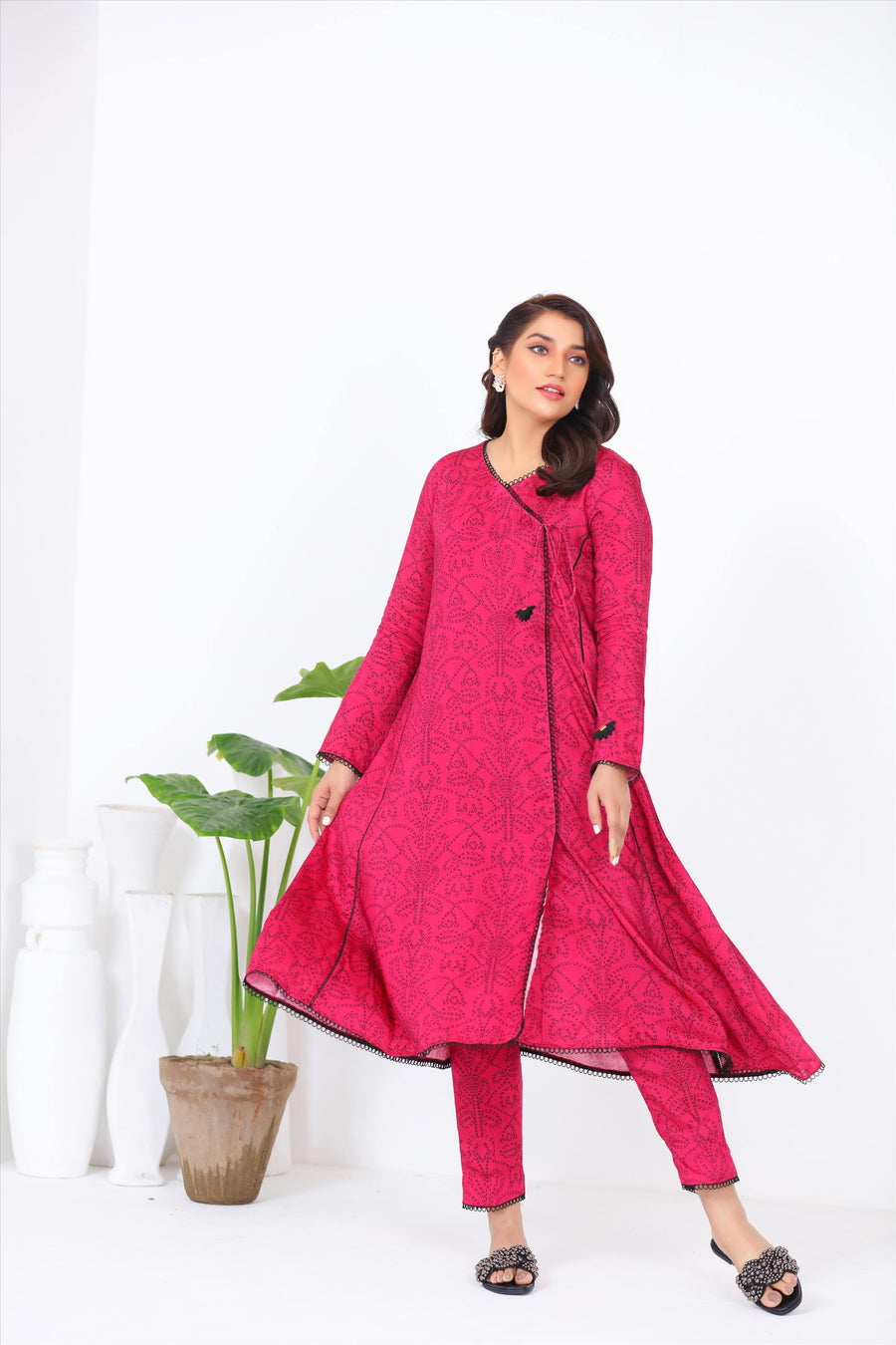 Noorangi Kaif Dull Silk 2 Piece Pret Suit WP-09