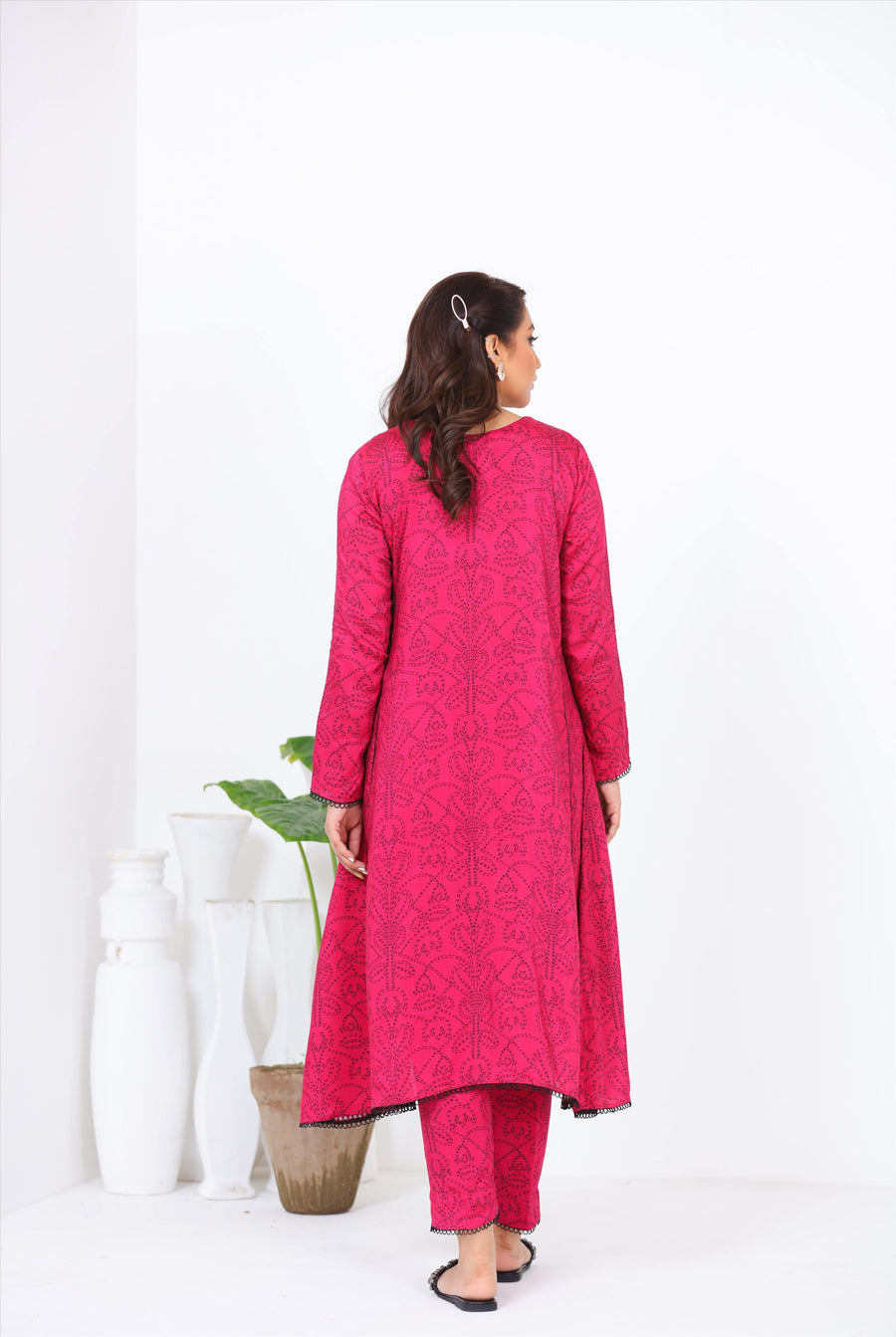 Noorangi Kaif Dull Silk 2 Piece Pret Suit WP-09