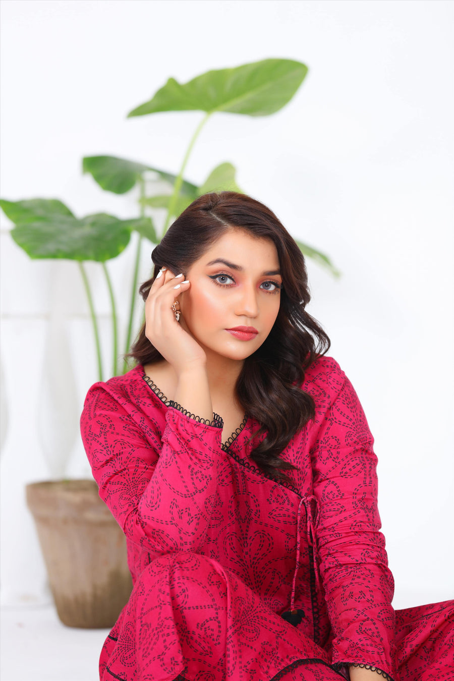 Noorangi Kaif Dull Silk 2 Piece Pret Suit WP-09