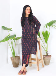 Noorangi Kaif Dull Silk 2 Piece Pret Suit WP-12