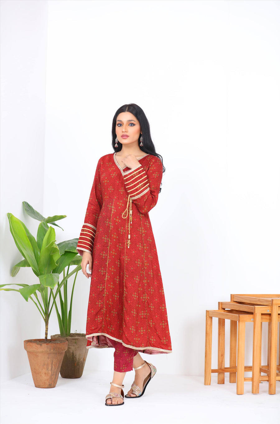 Noorangi Kaif Dull Silk 2 Piece Pret Suit WP-13