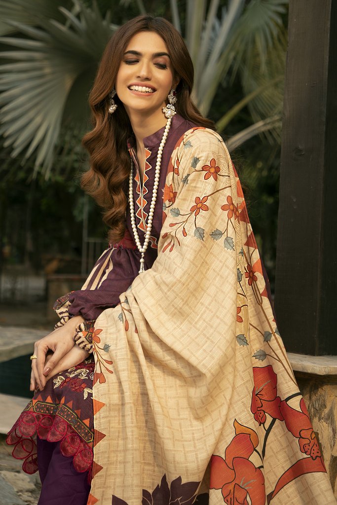 Motifz Fall Winter Embroidered Khaddar Unstitched 3pc Suit 0003-POP-PARTY - FaisalFabrics.pk