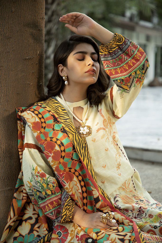 Motifz Fall Winter Embroidered Khaddar Unstitched 3pc Suit 0005-ACTIVE-ACCENT - FaisalFabrics.pk