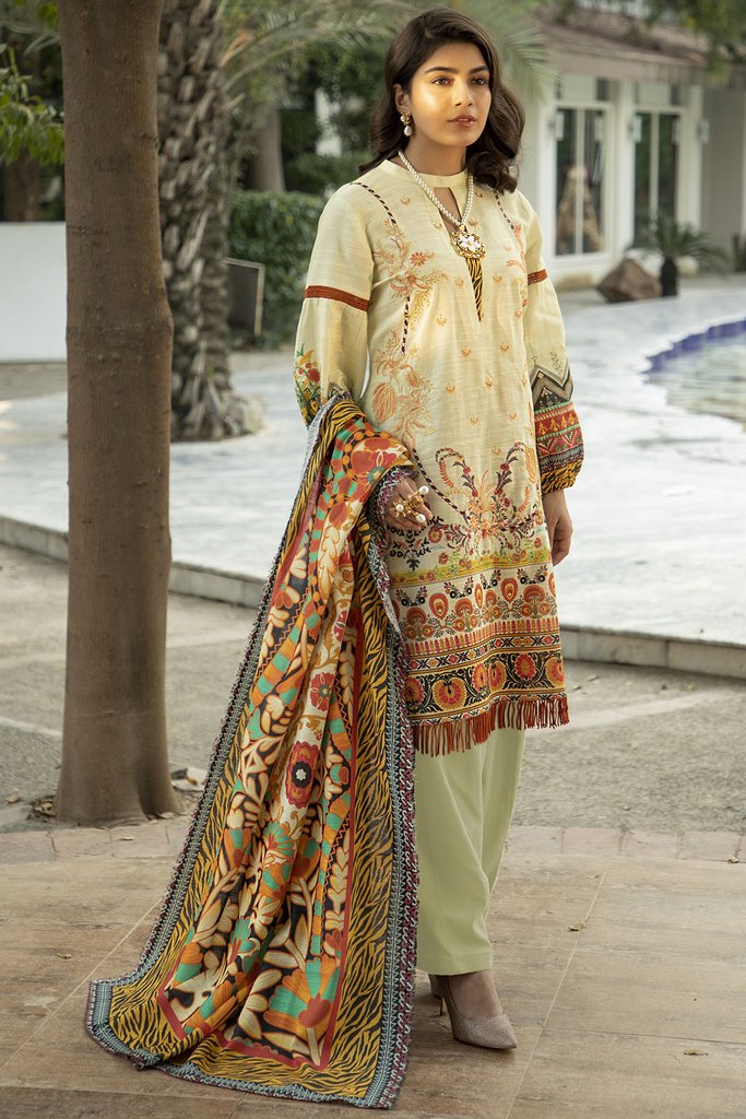 Motifz Fall Winter Embroidered Khaddar Unstitched 3pc Suit 0005-ACTIVE-ACCENT - FaisalFabrics.pk