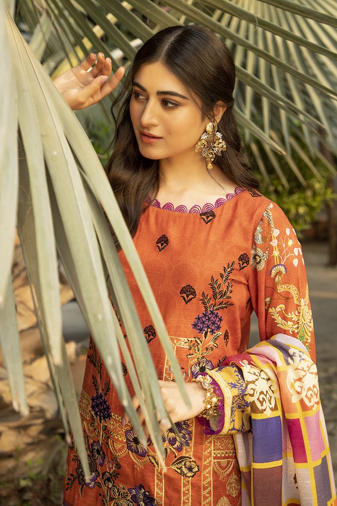 Motifz Fall Winter Embroidered Khaddar Unstitched 3pc Suit 0006-LIBERATE - FaisalFabrics.pk