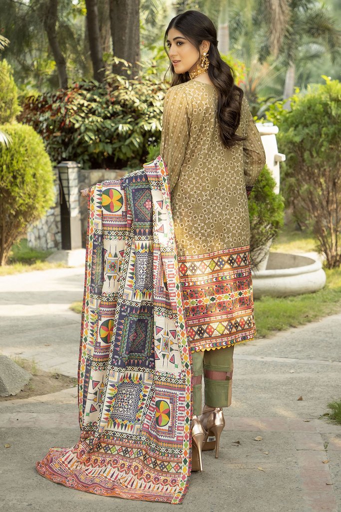 Motifz Fall Winter Embroidered Khaddar Unstitched 3pc Suit 0008-SPICY-PIE - FaisalFabrics.pk