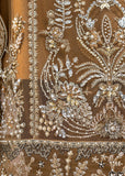 Qalb by Suveez Embroidered Net Unstitched 3Pc Suit - Ziba
