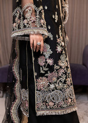 Qalb by Suveez Embroidered Net Unstitched 3Pc Suit - Zareen