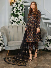 Vasl by Humdum Unstitched Embroidered Lawn 3 Piece Suit D-01