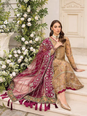 XENIA Formals Ishya Luxury Unstitched Embroidered Chiffon 3Pc 01-HIKMAT