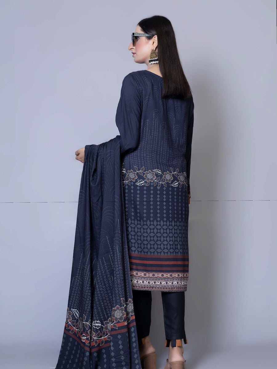 Florence Vol 05 Embroidered Staple Linen Unstitched 3Pc Suit D-01