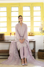 Cross Stitch Uraan Premium Lawn Unstitched 3Pc Suit D-03 LAVENDER BUD