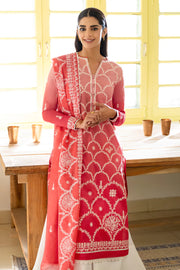 Cross Stitch Uraan Premium Lawn Unstitched 3Pc Suit D-08 SCALLOPED FLOW