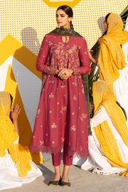 Cross Stitch Uraan Premium Lawn Unstitched 3Pc Suit D-09 VIVID FLAMBOYANT