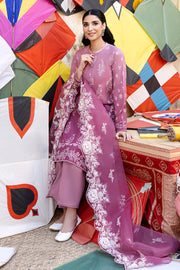 Cross Stitch Uraan Premium Lawn Unstitched 3Pc Suit D-13 CRYSTAL AURA