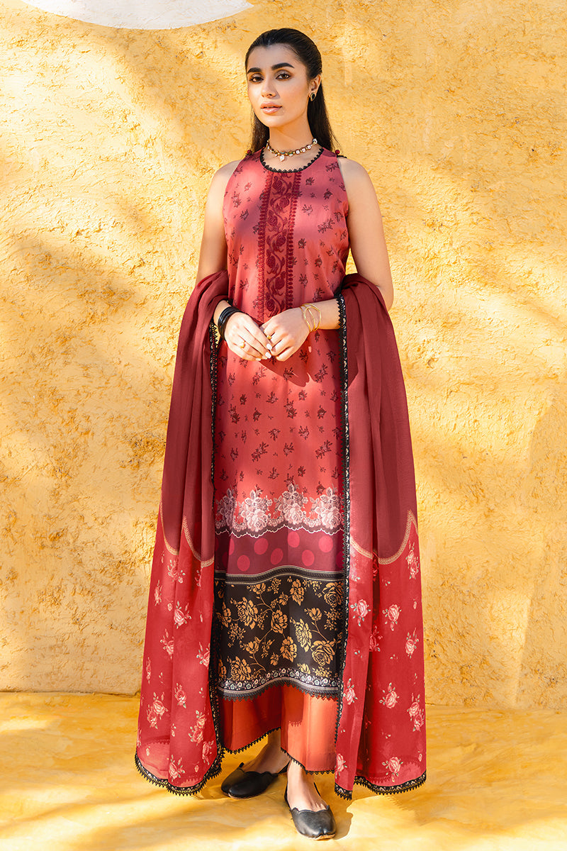 Cross Stitch Uraan Premium Lawn Unstitched 3Pc Suit D-23 DAZZLING MOON